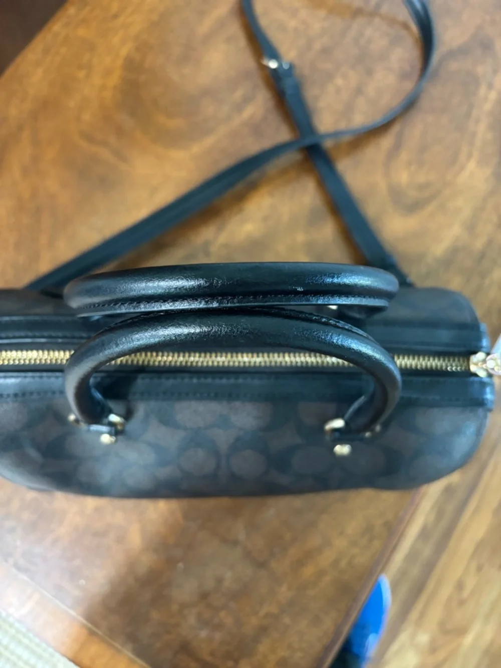 Coach Rowan Satchel in signature brown and black coated canvas - Picture 10 of 16